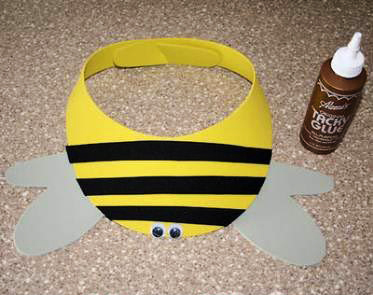 کاردستی کلاه با طرح زنبور عسل 