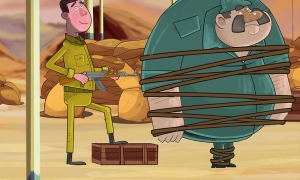 انیمیشن طنز جذاب  "خاکریزهای نمکی" -  این قسمت : گودزیلا وارد می شود